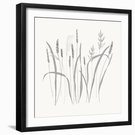 Textured Calm Wild Grasses-Sweet Melody Designs-Framed Art Print