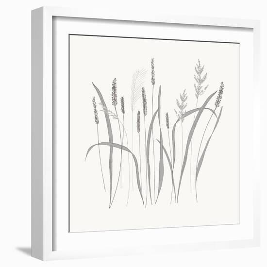 Textured Calm Wild Grasses-Sweet Melody Designs-Framed Art Print