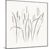 Textured Calm Wild Grasses-Sweet Melody Designs-Mounted Art Print