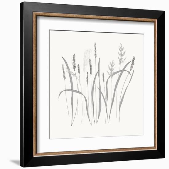 Textured Calm Wild Grasses-Sweet Melody Designs-Framed Art Print