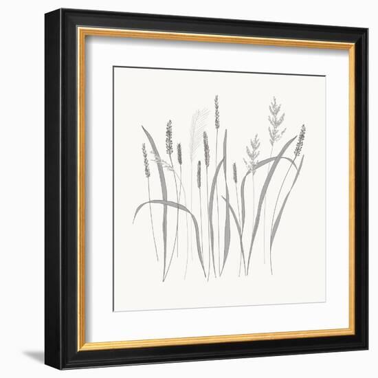 Textured Calm Wild Grasses-Sweet Melody Designs-Framed Art Print