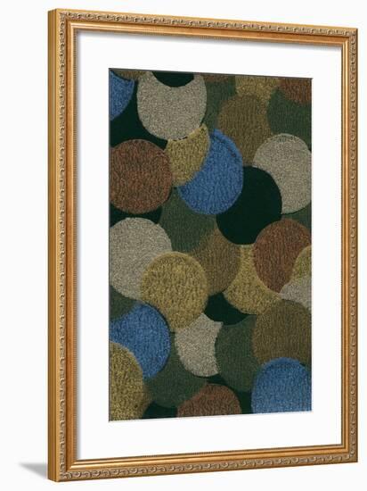 Textured Circles-Found Image Press-Framed Giclee Print
