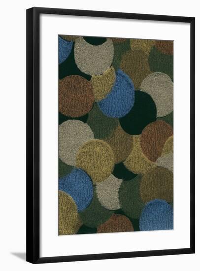 Textured Circles-Found Image Press-Framed Giclee Print