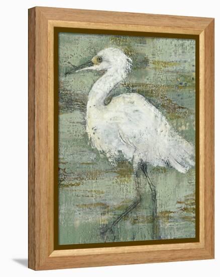 Textured Heron I-Jennifer Goldberger-Framed Stretched Canvas