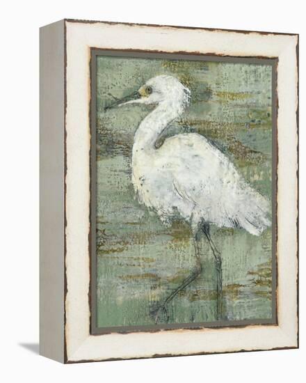 Textured Heron I-Jennifer Goldberger-Framed Stretched Canvas