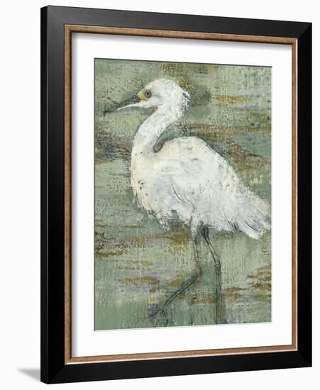 Textured Heron I-Jennifer Goldberger-Framed Art Print