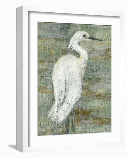 Textured Heron II-Jennifer Goldberger-Framed Art Print