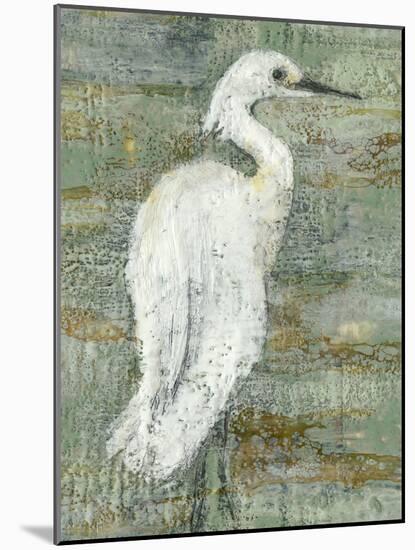 Textured Heron II-Jennifer Goldberger-Mounted Art Print