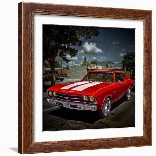 Textured Image of Classic Car in America-Salvatore Elia-Framed Photographic Print