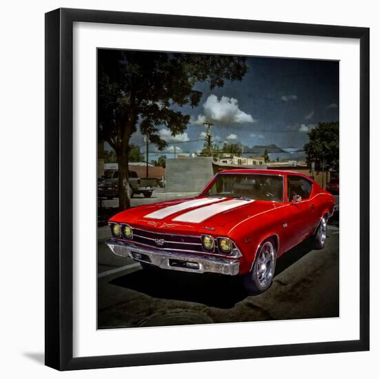 Textured Image of Classic Car in America-Salvatore Elia-Framed Photographic Print