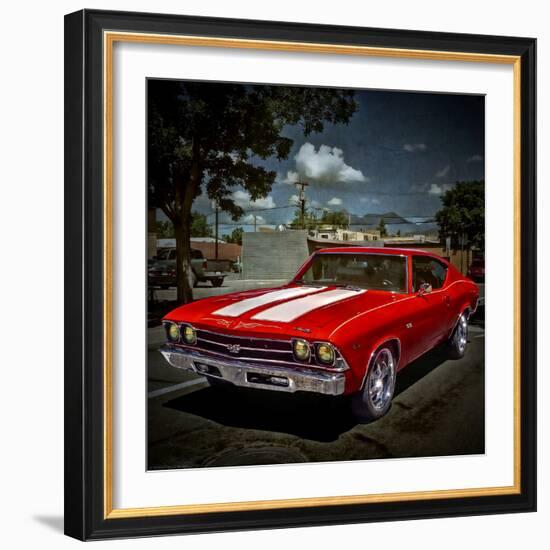 Textured Image of Classic Car in America-Salvatore Elia-Framed Photographic Print