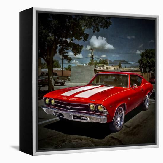 Textured Image of Classic Car in America-Salvatore Elia-Framed Premier Image Canvas