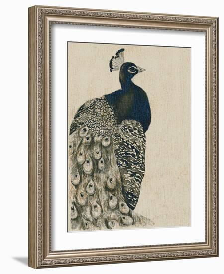 Textured Peacock I-Grace Popp-Framed Art Print