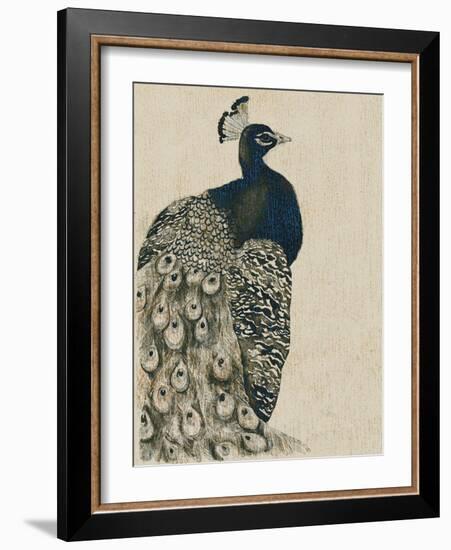 Textured Peacock I-Grace Popp-Framed Art Print