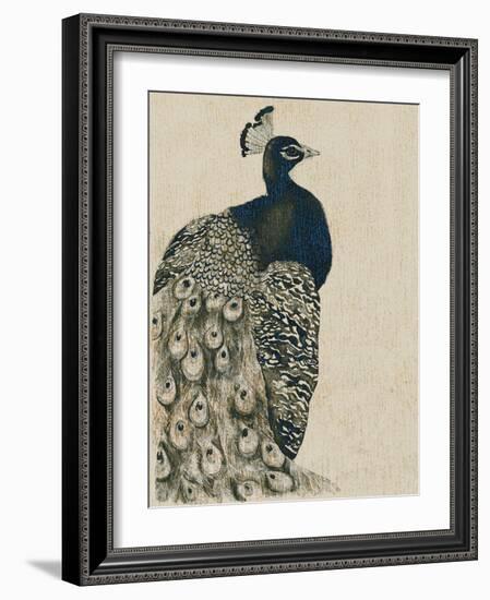 Textured Peacock I-Grace Popp-Framed Art Print