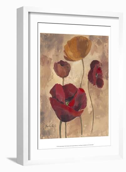 Textured Poppies I-Marietta Cohen-Framed Art Print