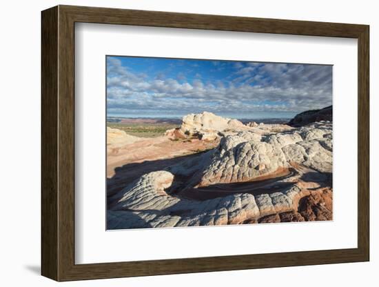 Textured Sandstone Landscape, Vermillion Cliffs, White Pockets Wilderness, Bureau of Land Managemen-Howie Garber-Framed Photographic Print