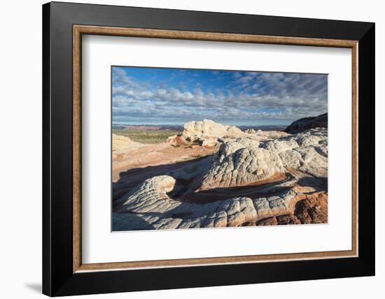 Textured Sandstone Landscape, Vermillion Cliffs, White Pockets Wilderness, Bureau of Land Managemen-Howie Garber-Framed Photographic Print