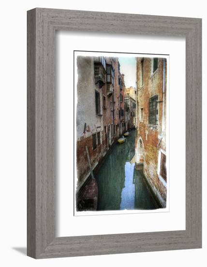 Textures on Canals of Venice Along with Bridges and Old Homes-Darrell Gulin-Framed Photographic Print