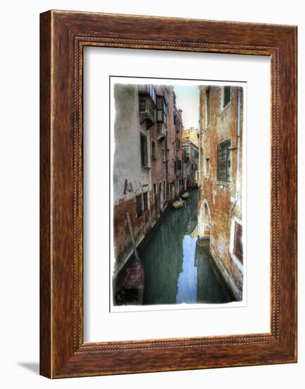 Textures on Canals of Venice Along with Bridges and Old Homes-Darrell Gulin-Framed Photographic Print