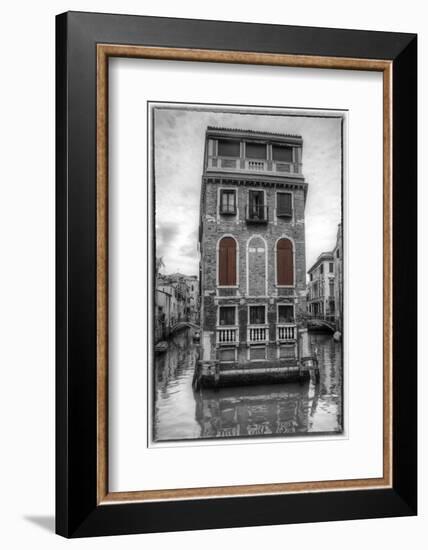 Textures on Canals of Venice Along with Bridges and Old Homes-Darrell Gulin-Framed Photographic Print