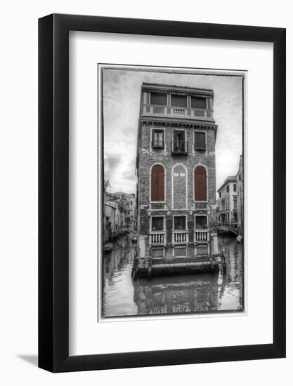 Textures on Canals of Venice Along with Bridges and Old Homes-Darrell Gulin-Framed Photographic Print