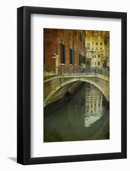 Textures on Canals of Venice Along with Bridges and Old Homes-Darrell Gulin-Framed Photographic Print