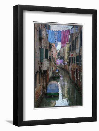 Textures on Canals of Venice Along with Bridges and Old Homes-Darrell Gulin-Framed Photographic Print