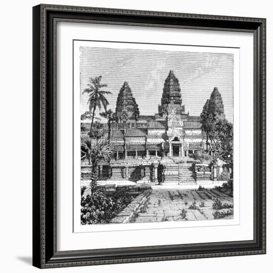 Th Chief Façade of the Temple at Angkor-Wat, Cambodia, 1895-null-Framed Giclee Print