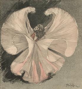 Loie Fuller (Mary Louise Fuller) American Dancer at the Folies Bergere Paris by Th?ophile Alexandre Steinlen
