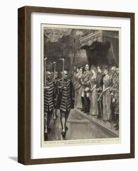 Tha Marriage of Princess Margaret of Prussia with Prince Frederick Charles of Hesse-null-Framed Giclee Print