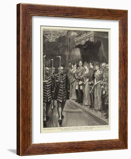 Tha Marriage of Princess Margaret of Prussia with Prince Frederick Charles of Hesse-null-Framed Giclee Print