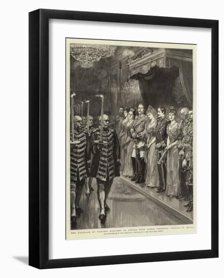 Tha Marriage of Princess Margaret of Prussia with Prince Frederick Charles of Hesse-null-Framed Giclee Print