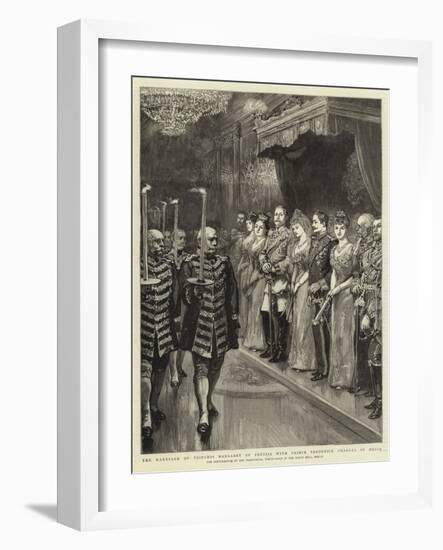 Tha Marriage of Princess Margaret of Prussia with Prince Frederick Charles of Hesse-null-Framed Giclee Print