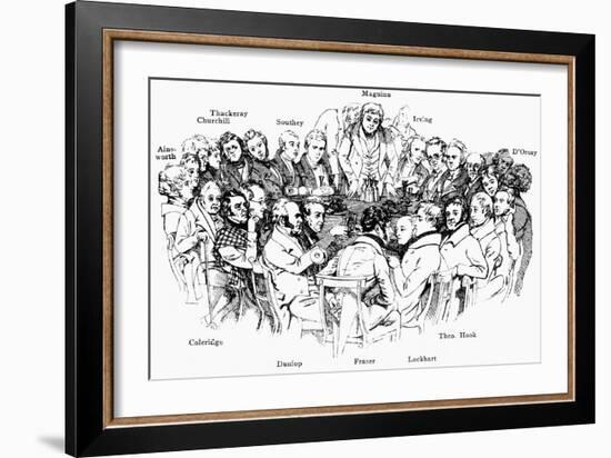 Thackeray among the 'fraserians'-Daniel Maclise-Framed Giclee Print