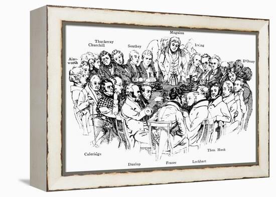 Thackeray among the 'fraserians'-Daniel Maclise-Framed Premier Image Canvas