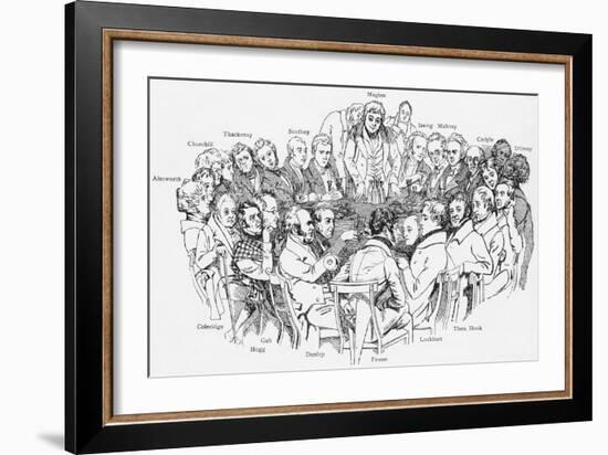 Thackeray among the Fraserians-Daniel Maclise-Framed Giclee Print