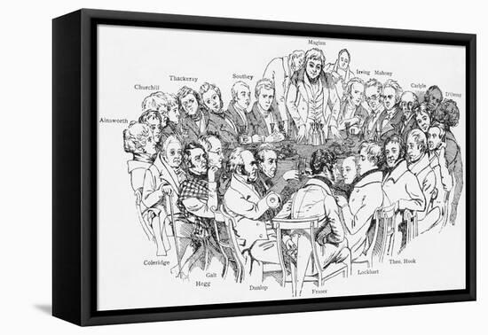 Thackeray among the Fraserians-Daniel Maclise-Framed Premier Image Canvas