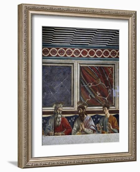 Thaddeus, Bartholomew and Andrew, Detail from the Last Supper, 1450-Andrea Del Castagno-Framed Giclee Print