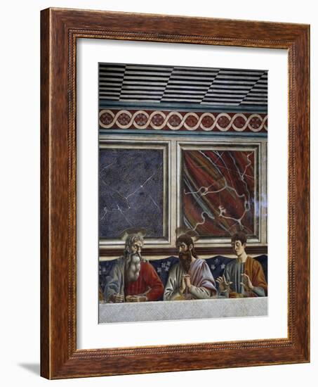 Thaddeus, Bartholomew and Andrew, Detail from the Last Supper, 1450-Andrea Del Castagno-Framed Giclee Print