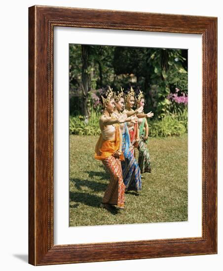 Thai Dancing, Oriental Gardens, Bangkok, Thailand, Southeast Asia-Philip Craven-Framed Photographic Print