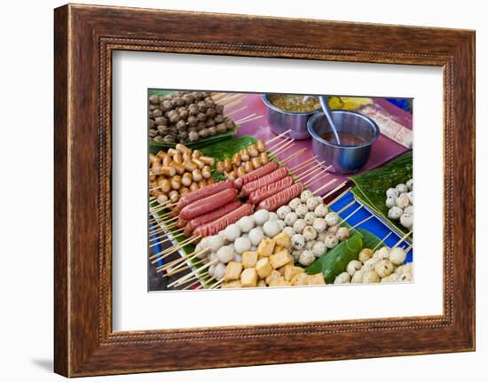 Thai Food Grill Sticks, Bangkok, Thailand-Peter Adams-Framed Photographic Print