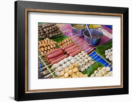 Thai Food Grill Sticks, Bangkok, Thailand-Peter Adams-Framed Photographic Print