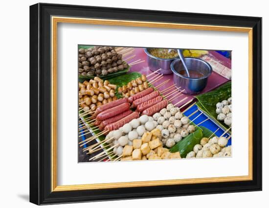 Thai Food Grill Sticks, Bangkok, Thailand-Peter Adams-Framed Photographic Print
