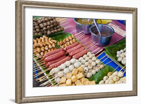 Thai Food Grill Sticks, Bangkok, Thailand-Peter Adams-Framed Photographic Print