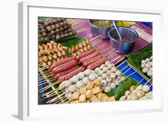 Thai Food Grill Sticks, Bangkok, Thailand-Peter Adams-Framed Photographic Print