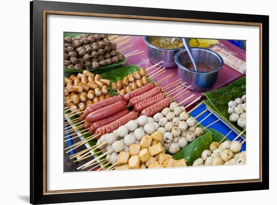 Thai Food Grill Sticks, Bangkok, Thailand-Peter Adams-Framed Photographic Print