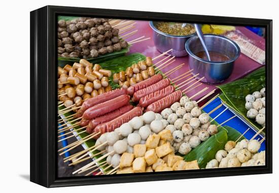 Thai Food Grill Sticks, Bangkok, Thailand-Peter Adams-Framed Premier Image Canvas