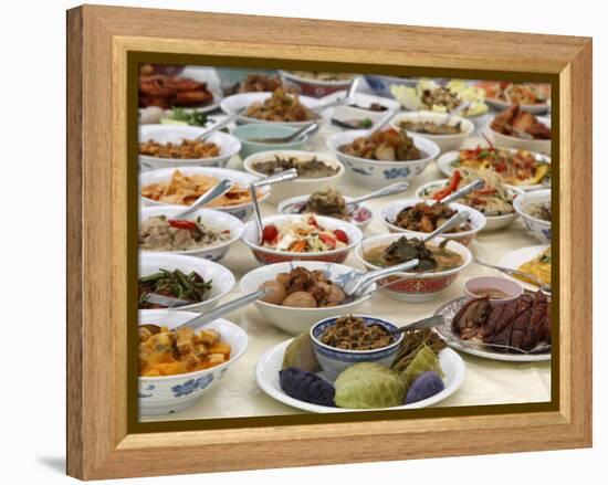 Thai Food Offered During a Festival at Buddhapadipa Temple, Wimbledon, London, England, Uk-null-Framed Premier Image Canvas