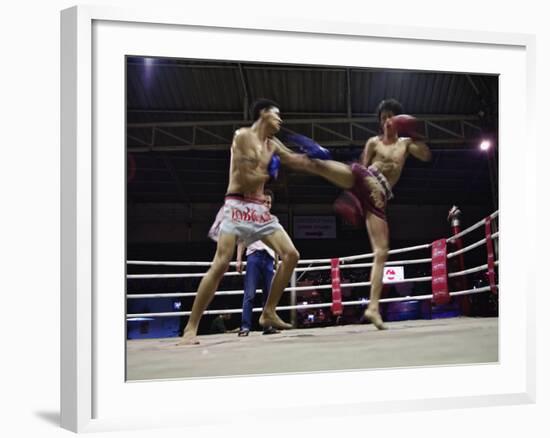 Thai Kickboxing Demonstration, Chiang Mai, Thailand-Adam Jones-Framed Photographic Print